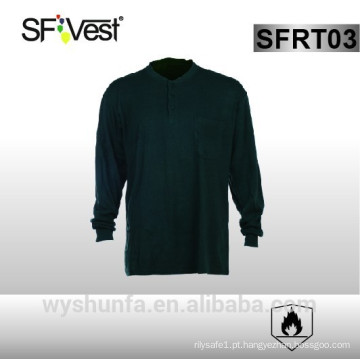 NFPA2112 e ASTM F1506 Chama resistente à prova de fogo tecido manga longa workwear t-shirt